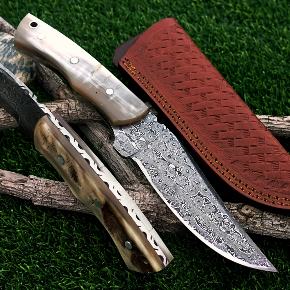 DAMASCUS HUNTING BUSHCRAFT KNIFE